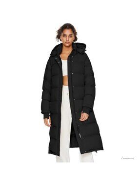 Womens Maxi Down Puffer Coat 700 Fill Duck Down Winter Long Jacket